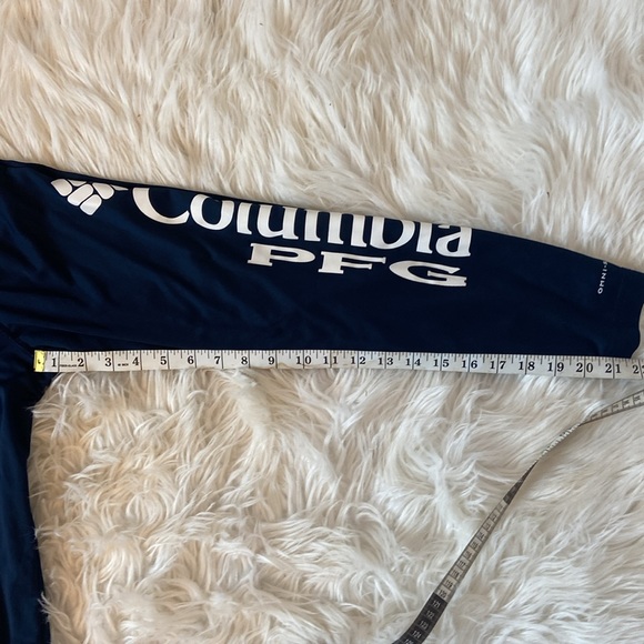 Columbia PFG Omni-Shade Quarter Zip Pullover Jacket Athletic Navy Blue Small - Picture 8 of 10